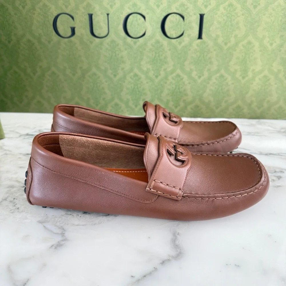 Gucci moccasin brown